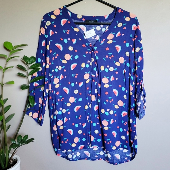 Mansee fruit blouse NWT - Picture 4 of 10
